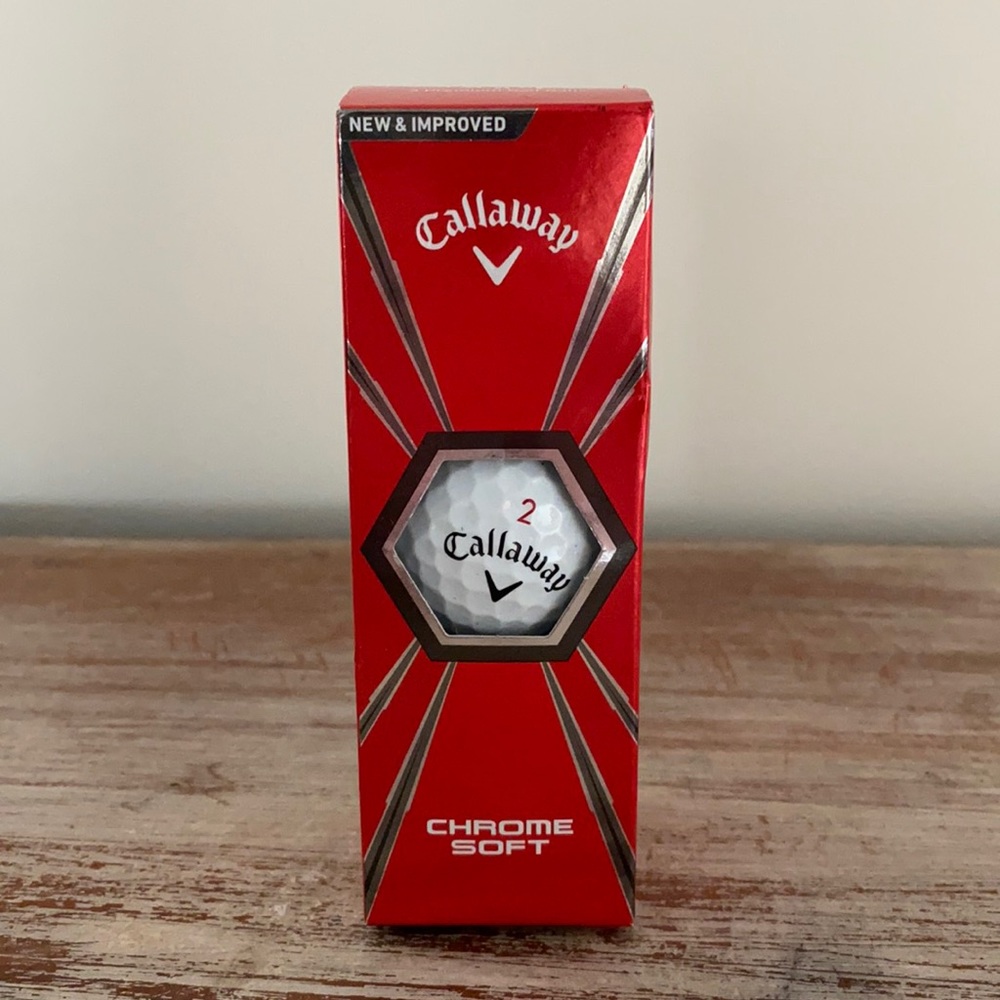 CALLAWAY CHROME SOFT 3 PACK GOLF BALLS. BRAND NEW!